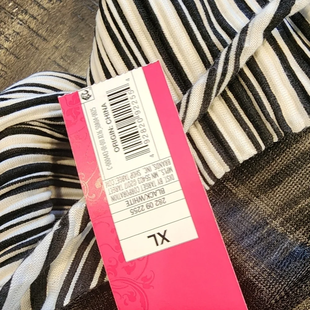 NWT'S Xhilaration Black and White Striped Jumpsuit